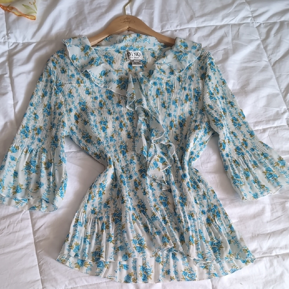 Floral Ruffle Blouse